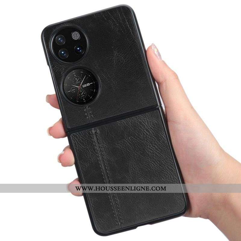 Coque Huawei P50 Pocket Simili Cuir Coutures