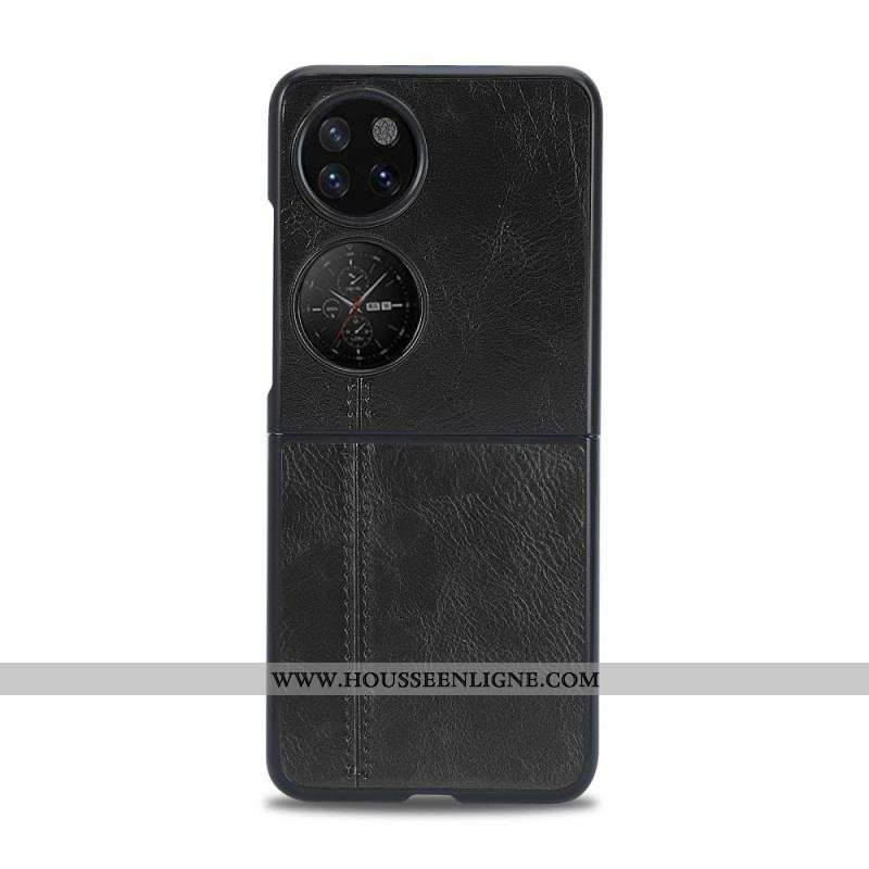 Coque Huawei P50 Pocket Simili Cuir Coutures