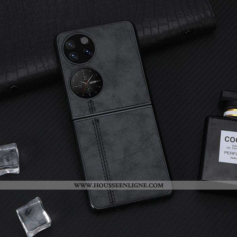 Coque Huawei P50 Pocket Simili Cuir Coutures