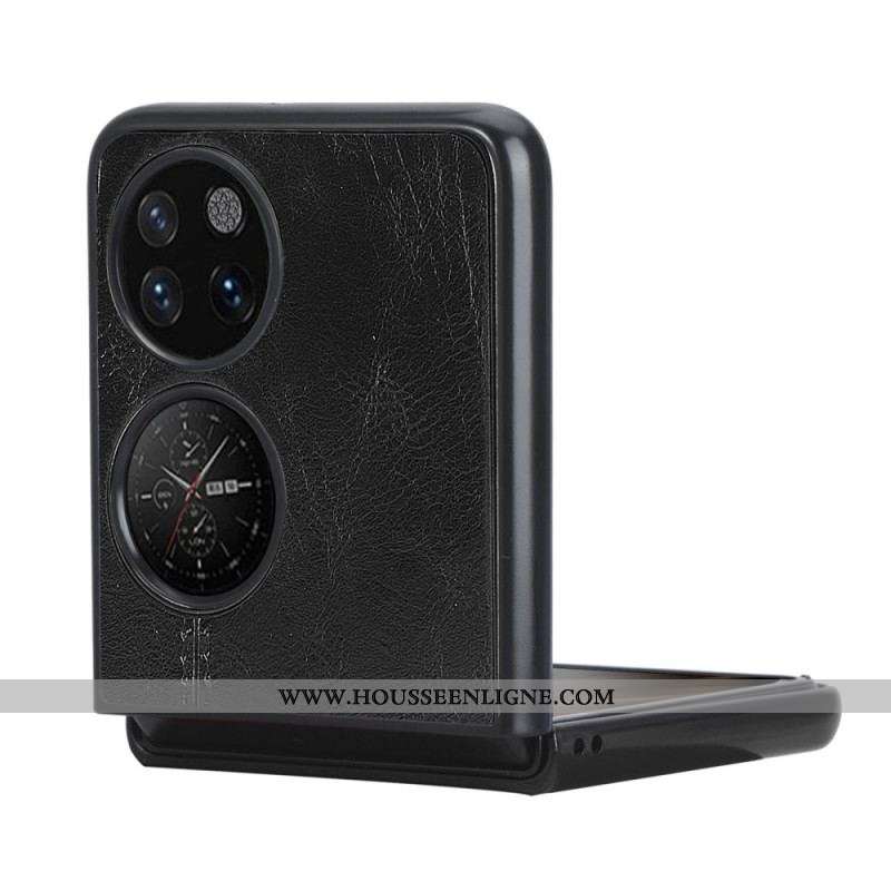 Coque Huawei P50 Pocket Simili Cuir Coutures