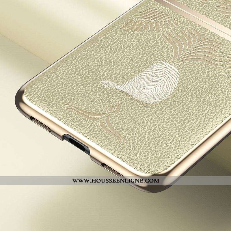Coque Huawei P50 Pocket Simili Cuir Florale Rétro