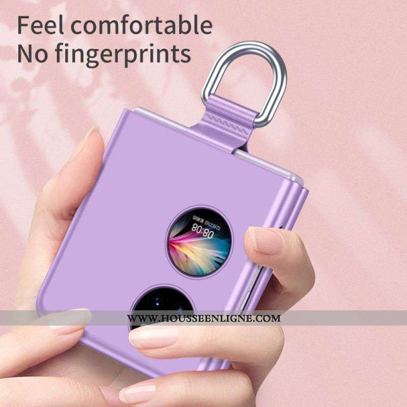 Coque Huawei P50 Pocket Skin-Touch avec Anneau