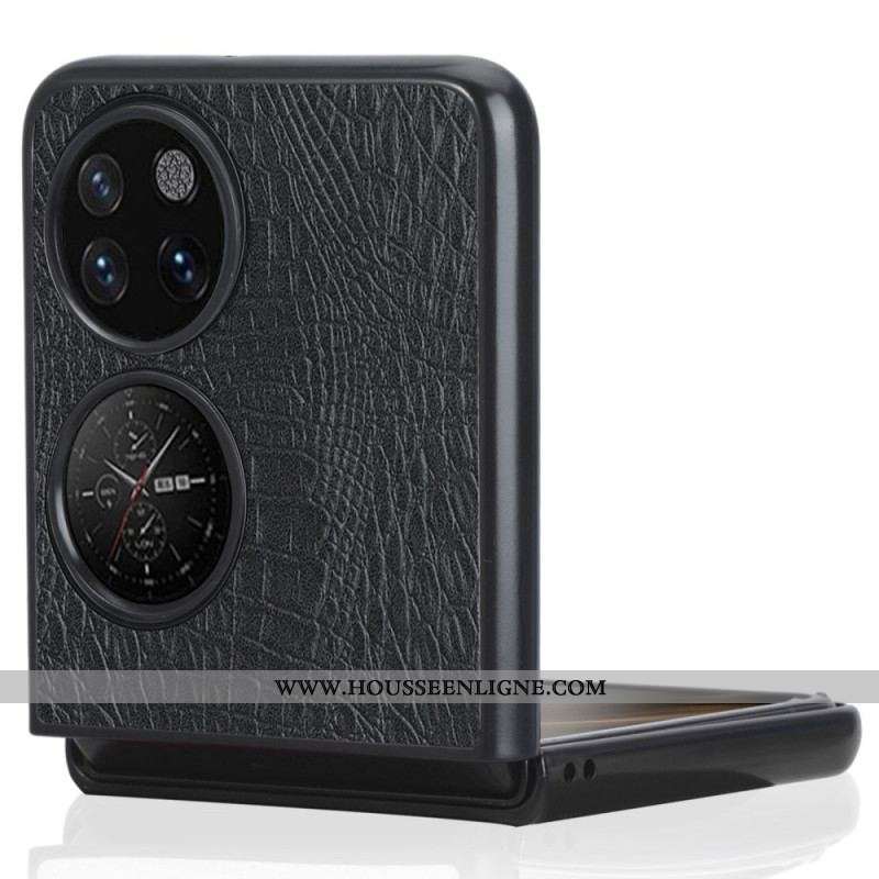 Coque Huawei P50 Pocket Texture Peau de Crocodile