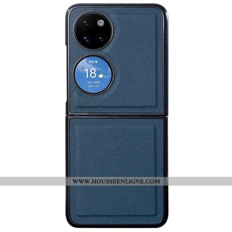 Coque Huawei P50 Pocket Véritable Cuir Design