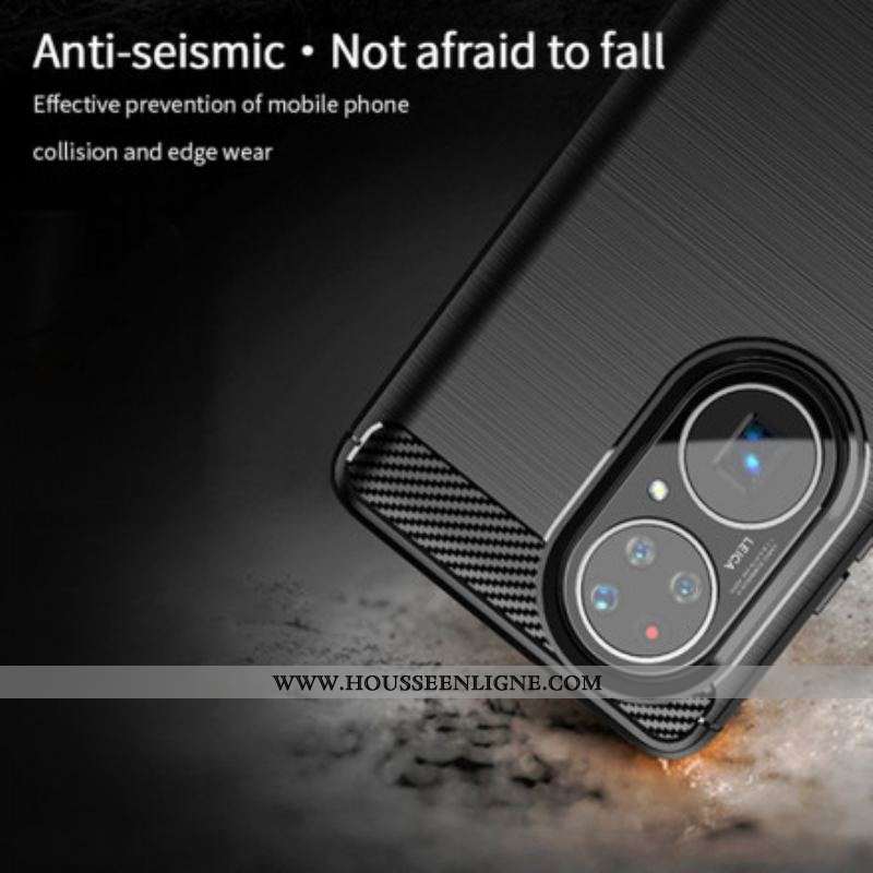 Coque Huawei P50 Pro Fibre Carbone Brossée MOFI
