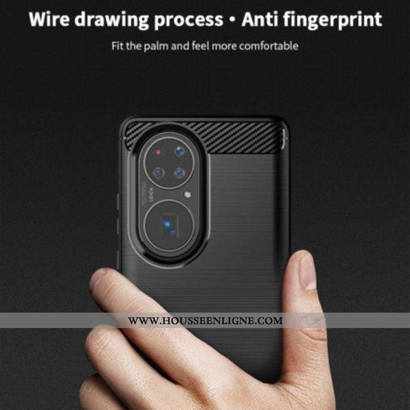 Coque Huawei P50 Pro Fibre Carbone Brossée MOFI