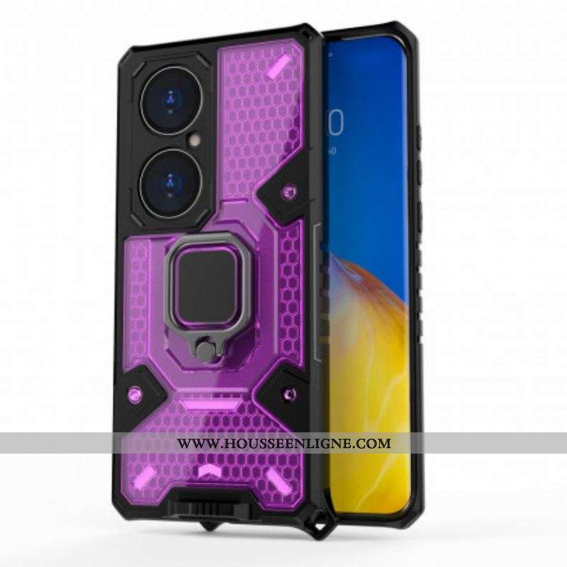 Coque Huawei P50 Pro Hybride Résistante Style Nid d'Abeille
