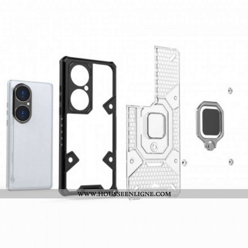 Coque Huawei P50 Pro Hybride Résistante Style Nid d'Abeille