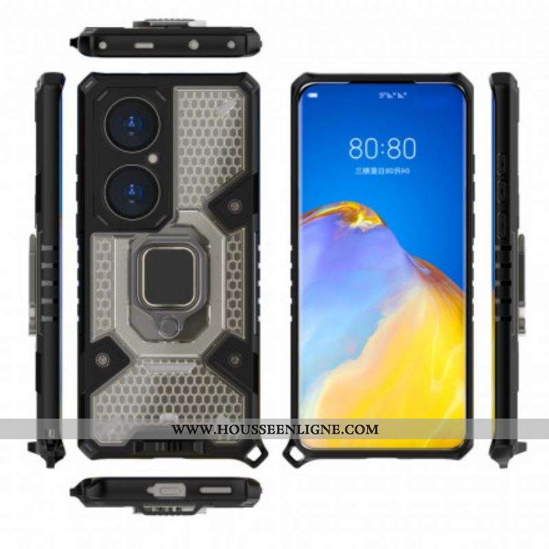 Coque Huawei P50 Pro Hybride Résistante Style Nid d'Abeille