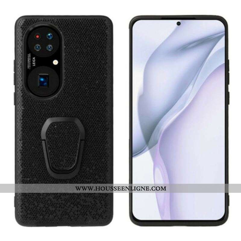 Coque Huawei P50 Pro Paillettes Anneau-Support