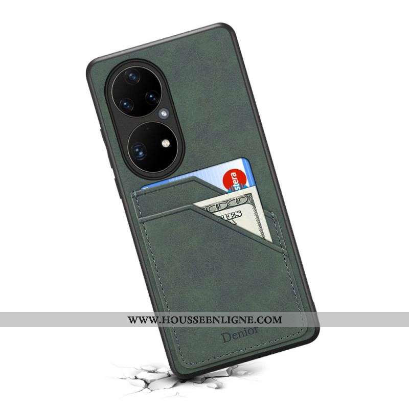 Coque Huawei P50 Pro Porte Cartes Double Fentes Denior