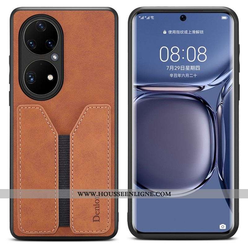 Coque Huawei P50 Pro Porte Cartes Élastique Denior