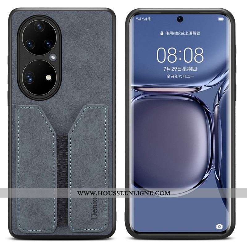 Coque Huawei P50 Pro Porte Cartes Élastique Denior