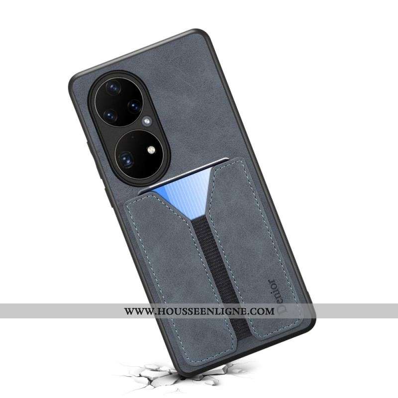 Coque Huawei P50 Pro Porte Cartes Élastique Denior