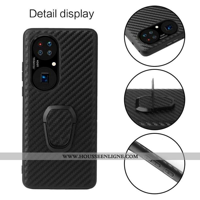 Coque Huawei P50 Pro Style Léopard Anneau-Support