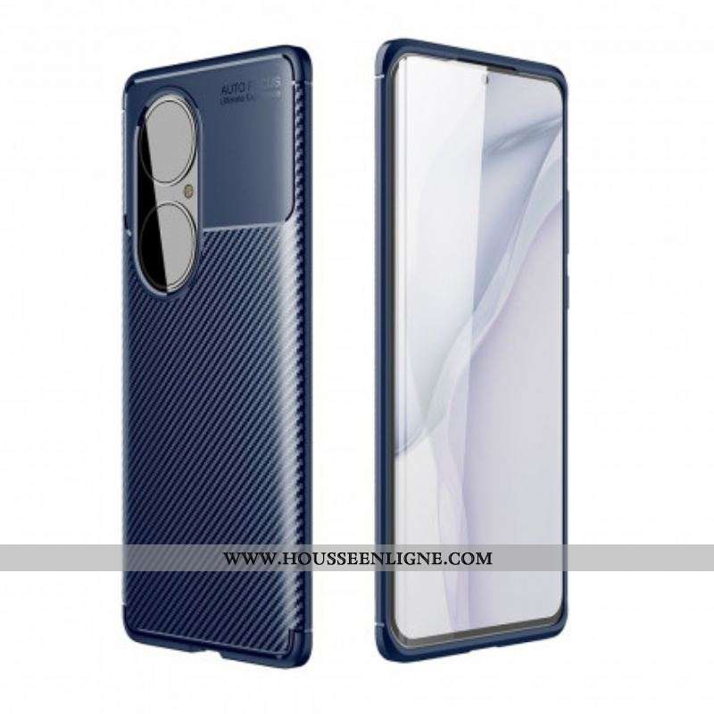 Coque Huawei P50 ProTexture Fibre Carbone Flexible