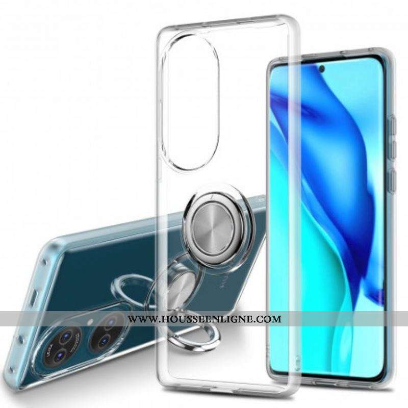 Coque Huawei P50 Transparente Simple Anneau Métal