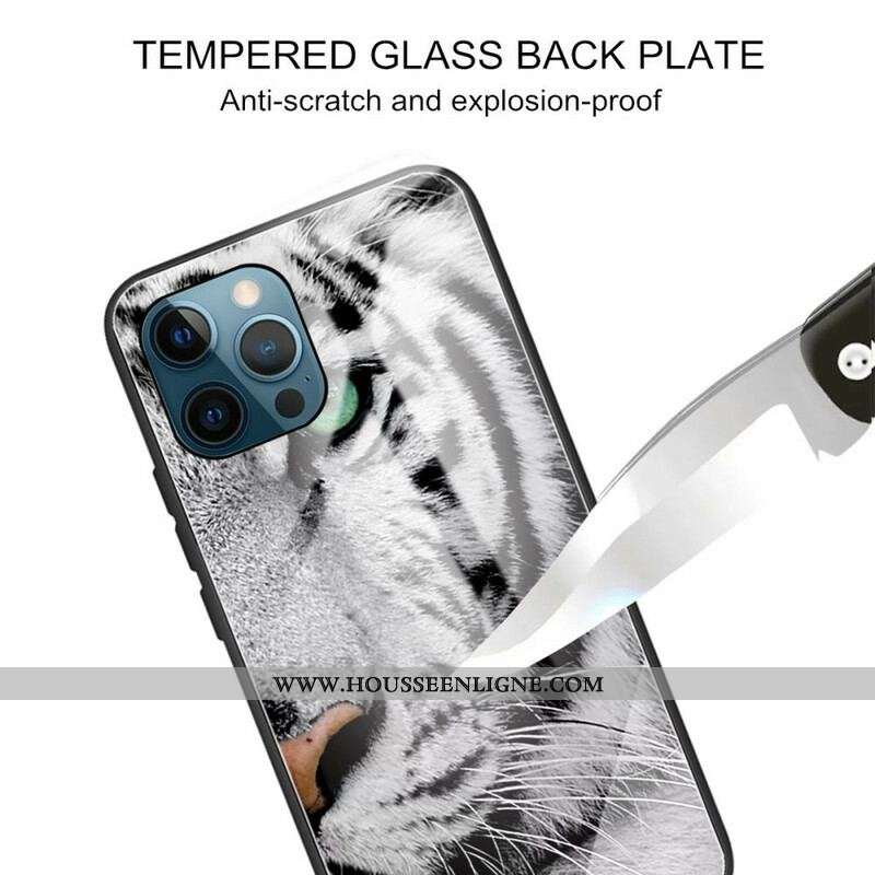 Coque IPhone 13 Pro Max Verre Trempé Tigre