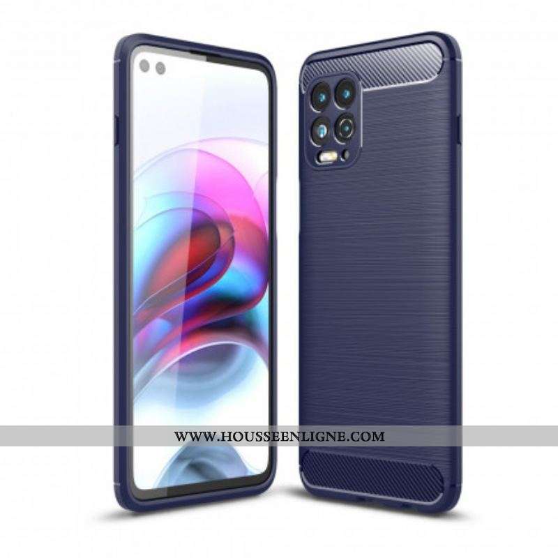 Coque Moto G100 Fibre Carbone Brossée