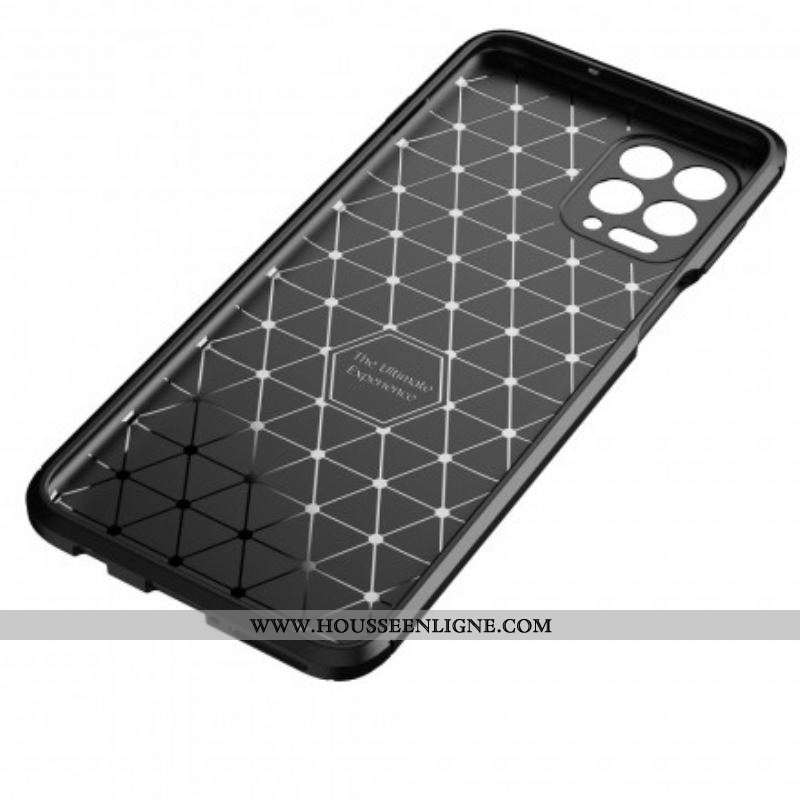 Coque Moto G100 Flexible Texture Fibre Carbone
