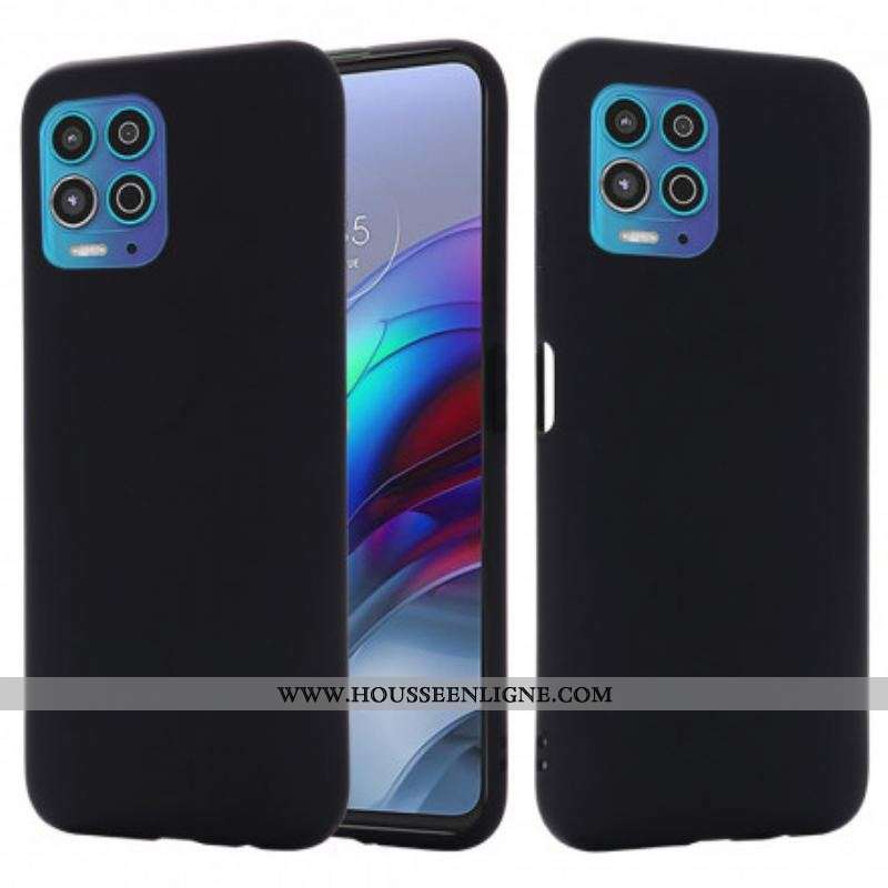 Coque Moto G100 Silicone Liquide avec Lanière