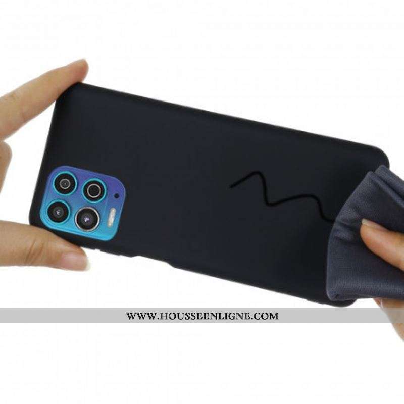 Coque Moto G100 Silicone Liquide avec Lanière