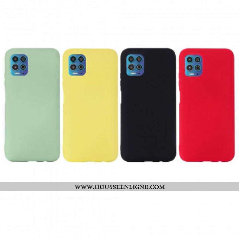 Coque Moto G100 Silicone Liquide avec Lanière