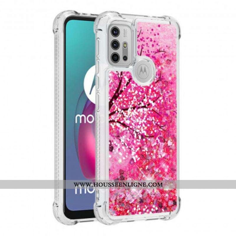 Coque Moto G30 / Moto G10 Arbre Paillettes