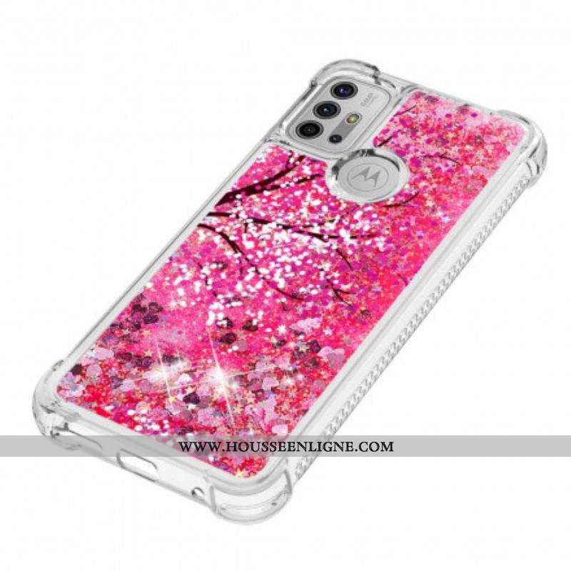 Coque Moto G30 / Moto G10 Arbre Paillettes