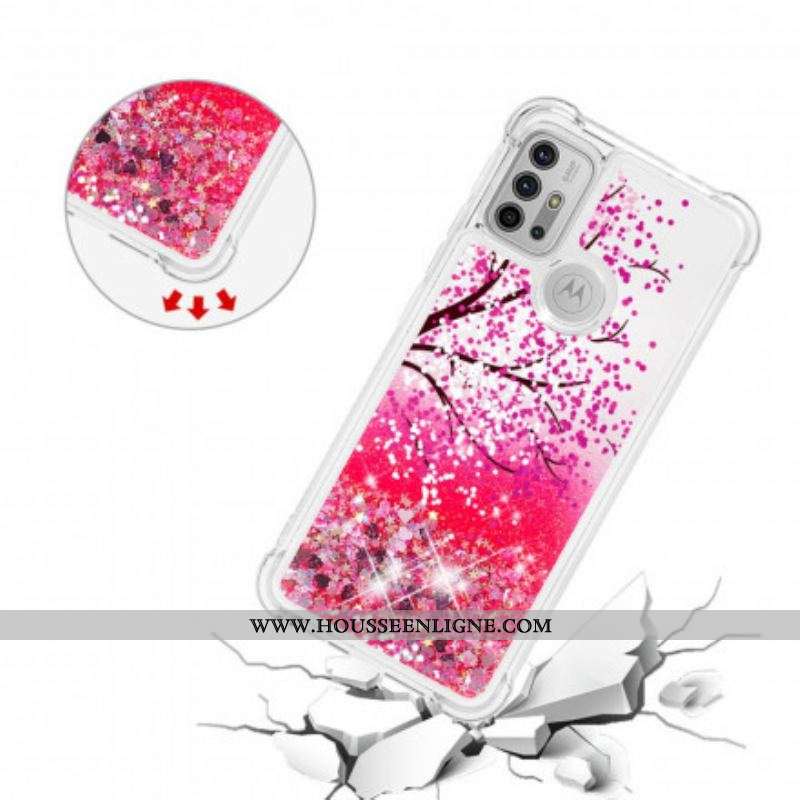 Coque Moto G30 / Moto G10 Arbre Paillettes