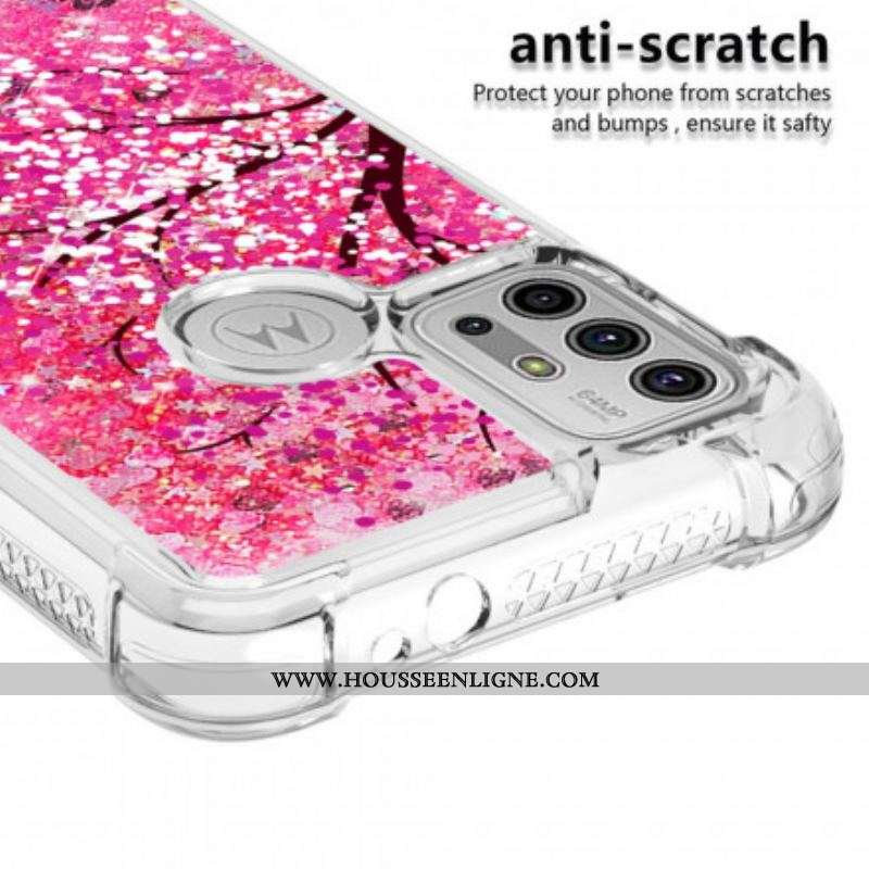 Coque Moto G30 / Moto G10 Arbre Paillettes