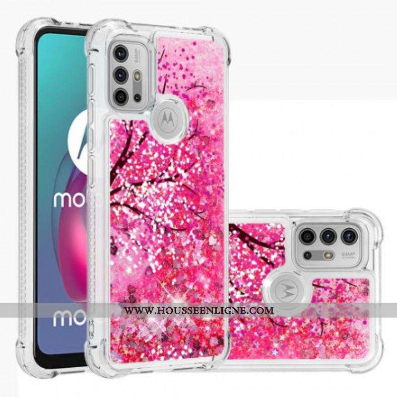 Coque Moto G30 / Moto G10 Arbre Paillettes