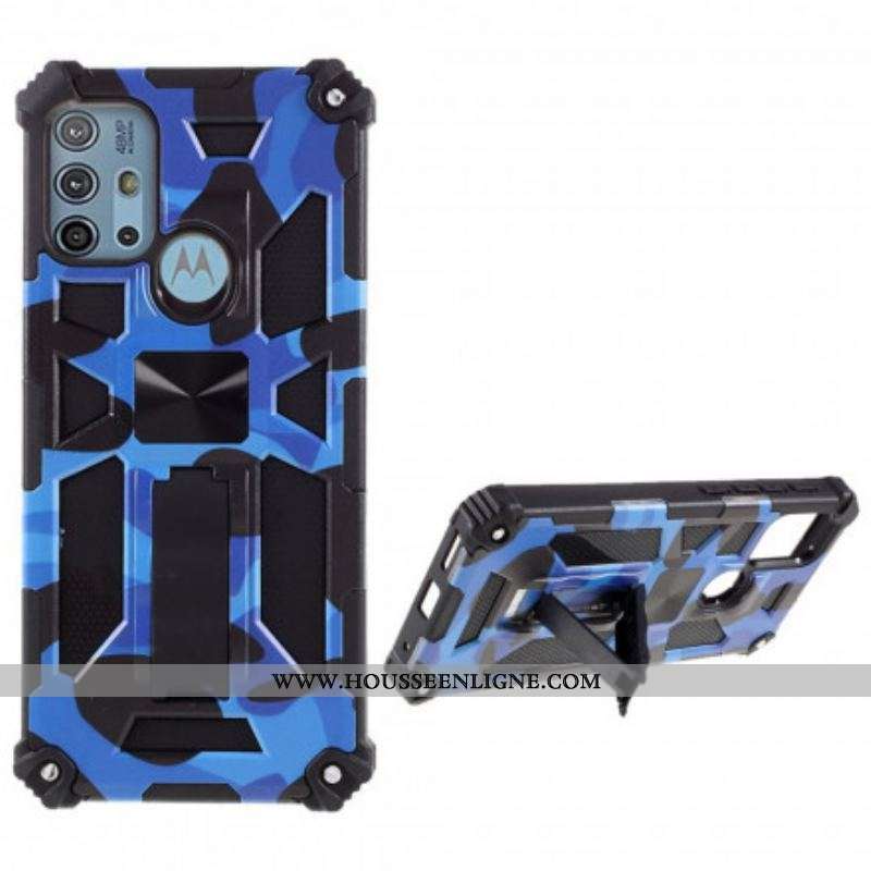 Coque Moto G30 / Moto G10 Camouflage Support Amovible
