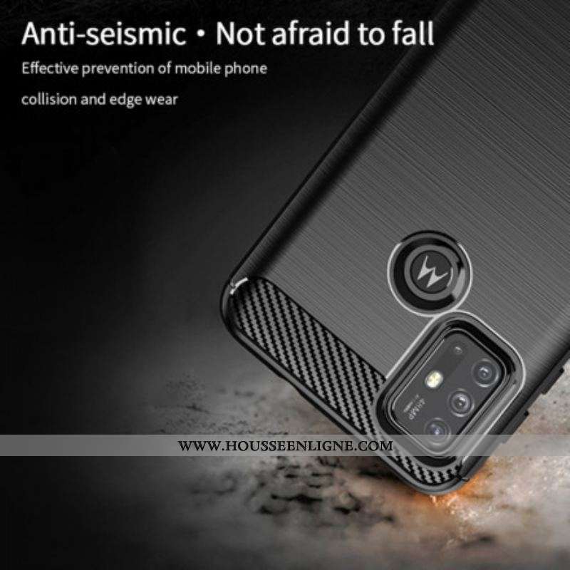 Coque Moto G30 / Moto G10 Fibre Carbone Brossée MOFI
