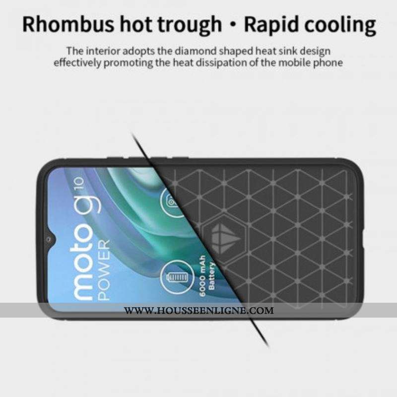 Coque Moto G30 / Moto G10 Fibre Carbone Brossée MOFI