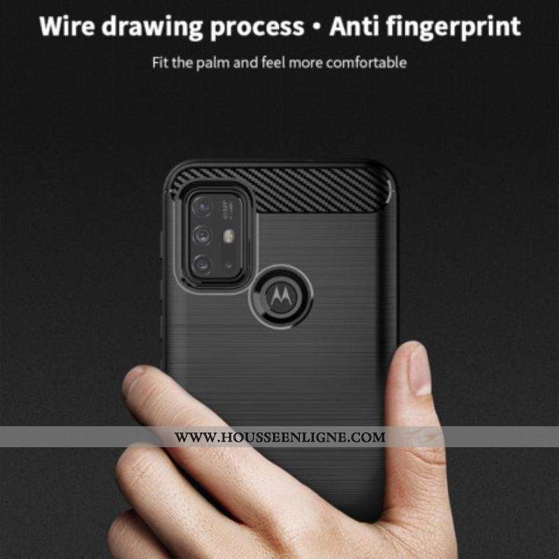 Coque Moto G30 / Moto G10 Fibre Carbone Brossée MOFI