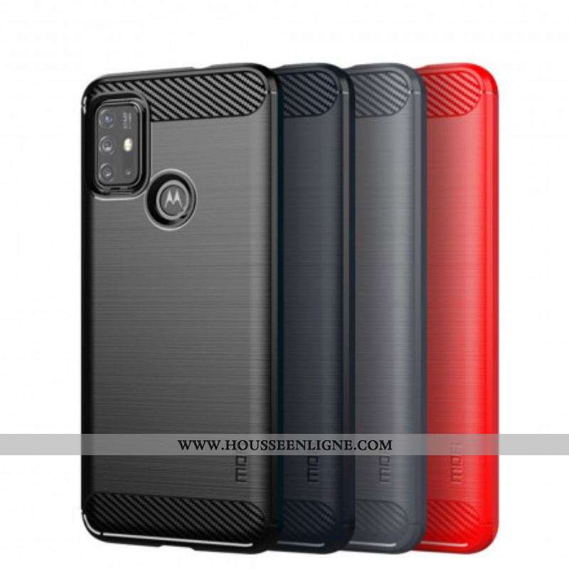 Coque Moto G30 / Moto G10 Fibre Carbone Brossée MOFI