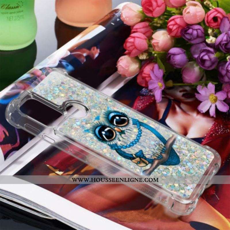 Coque Moto G30 / Moto G10 Miss Hibou Paillettes
