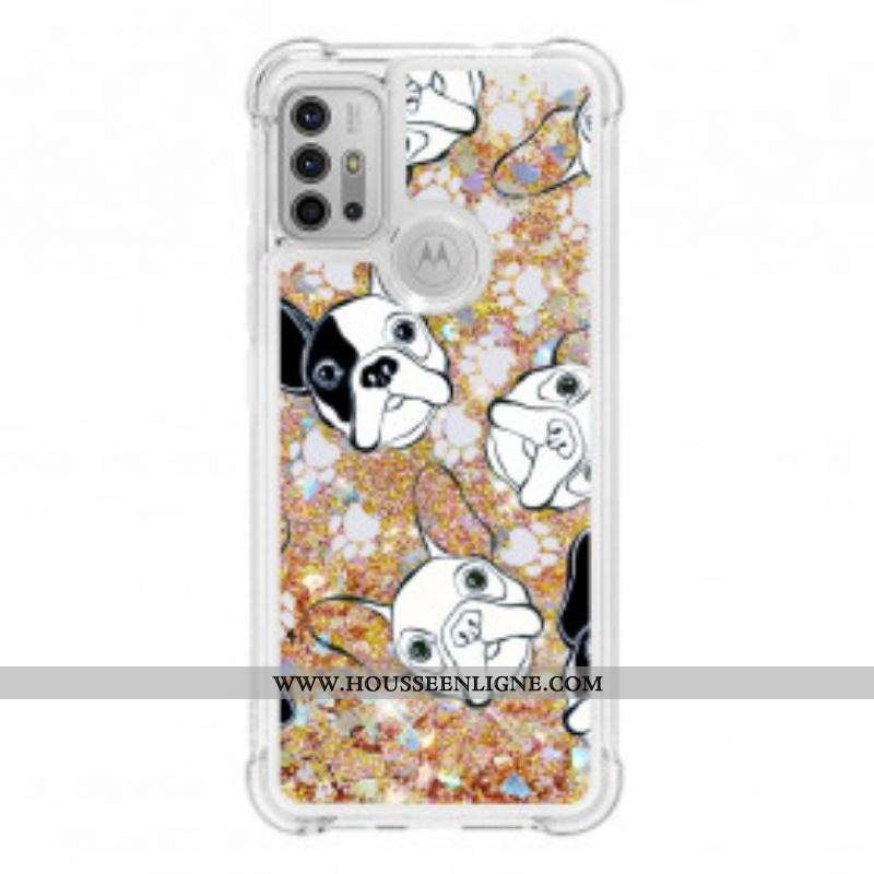 Coque Moto G30 / Moto G10 Mr Chien Paillettes
