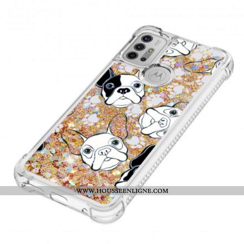 Coque Moto G30 / Moto G10 Mr Chien Paillettes