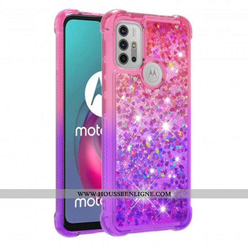 Coque Moto G30 / Moto G10 Paillettes Colors
