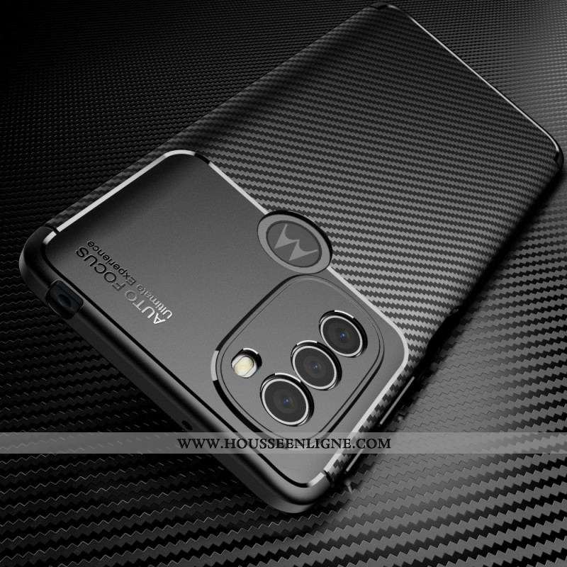 Coque Moto G41 / G31 Flexible Fibre Carbone