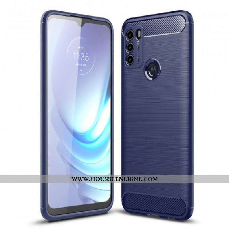 Coque Moto G50 Fibre Carbone Brossée