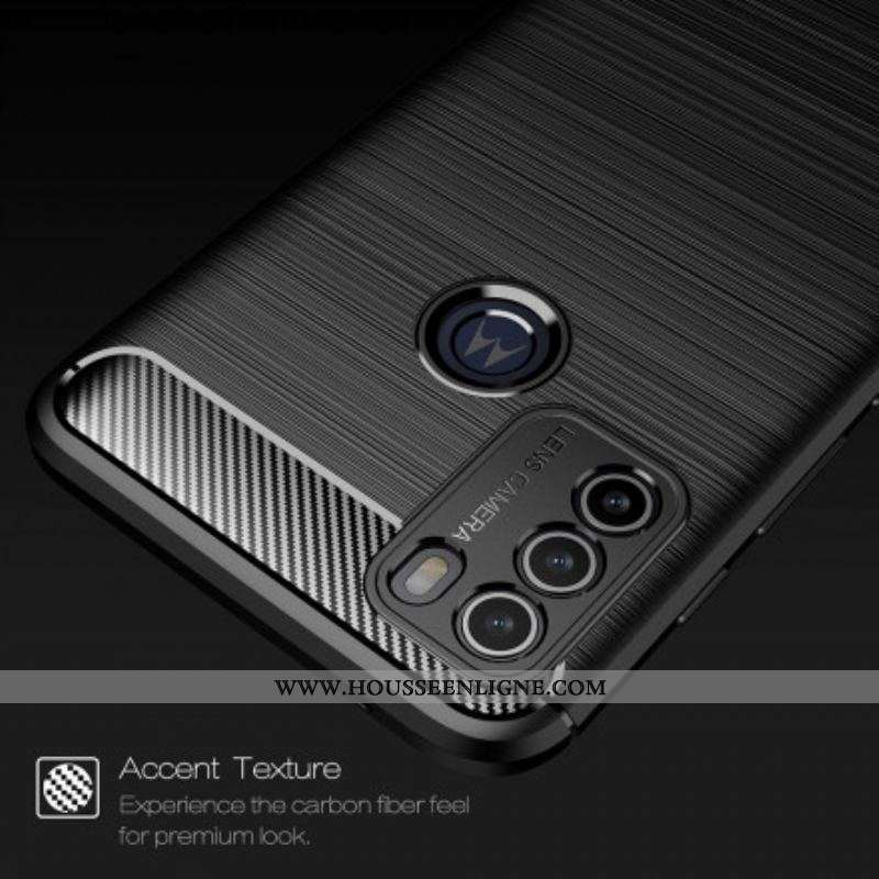 Coque Moto G50 Fibre Carbone Brossée