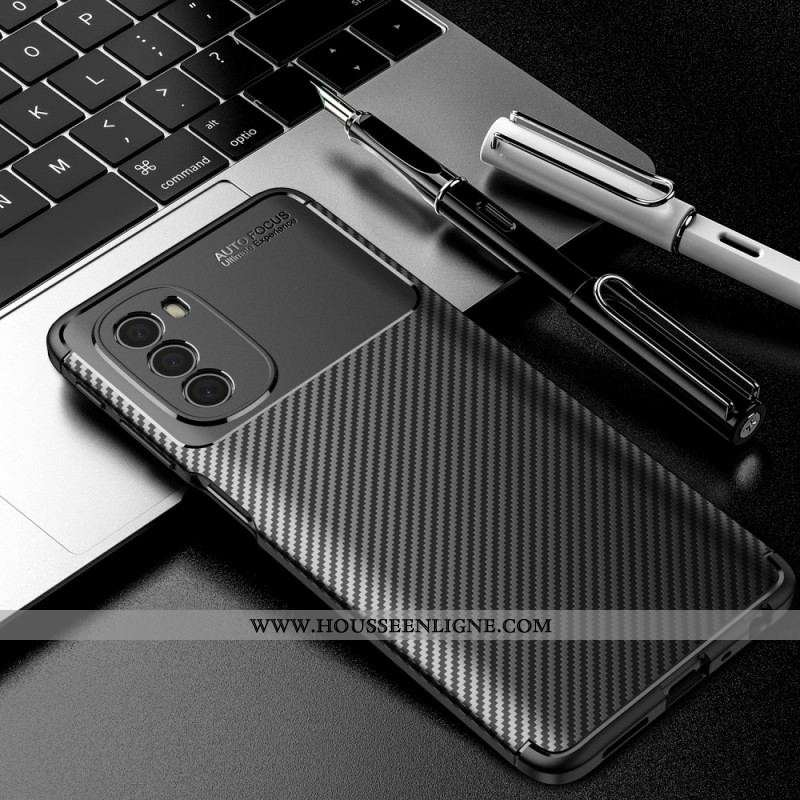 Coque Moto G51 5G Flexible Fibre Carbone
