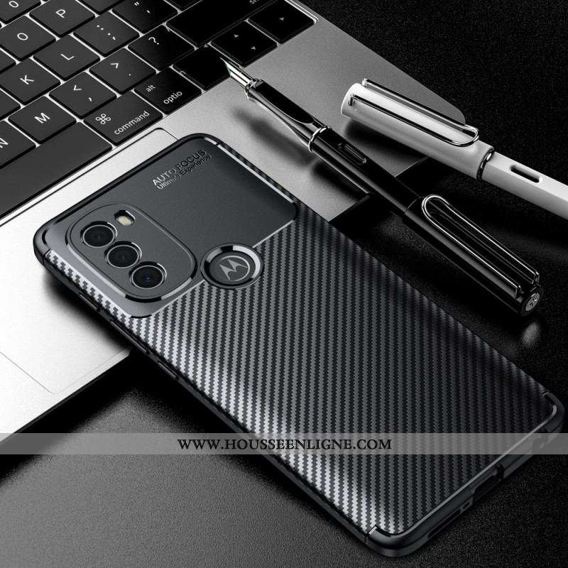 Coque Moto G71 5G Flexible Fibre Carbone