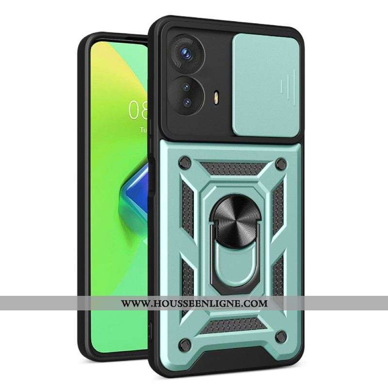 Coque Moto G73 5G Anneau-Support et Protège Lentilles