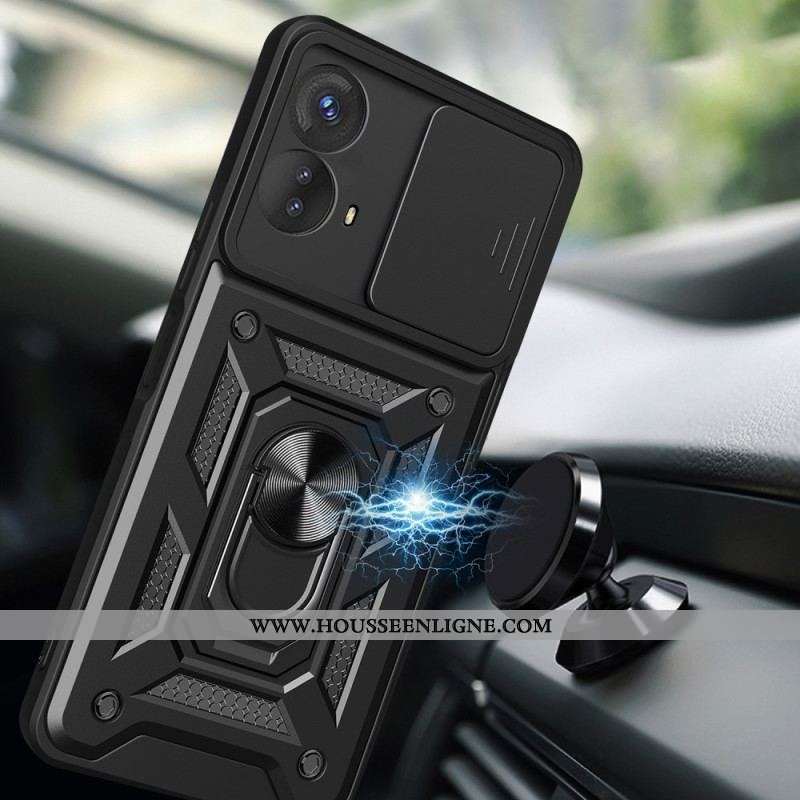 Coque Moto G73 5G Anneau-Support et Protège Lentilles