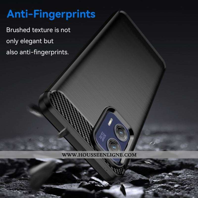 Coque Moto G73 5G Fibre Carbone Brossée