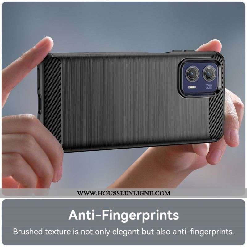 Coque Moto G73 5G Fibre Carbone Brossée